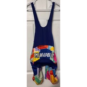 Santini Mapei Cycling Bib Shorts Men's Blue Multi Color Italian Pro Team‎ Sz S
